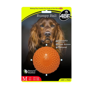 Large Bumpy Dog Ball with Stimulating Edges (Orange)