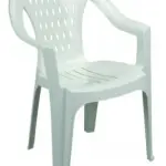 Beri Chair Dining Chairs, Outdoor Plastic Dining Chairs with Armrest and High Backrest, dim 57x81x56 cm