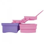 14" Cosmetic box, pink/purple