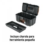 17" Tool box with compartments, metal clasps