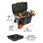 23" Tool box with wheels and telescoping handle