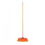 Standard broom extra soft PET bristles, wooden stick