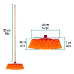 Standard broom extra soft PET bristles, wooden stick