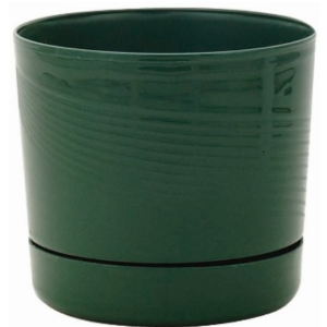 Plastic Pot with classic spiral design with water collecting base FD85