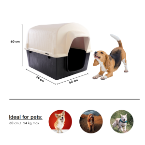 Light durable Patio Medium Cozy Dog House dim 79x64x60 cm